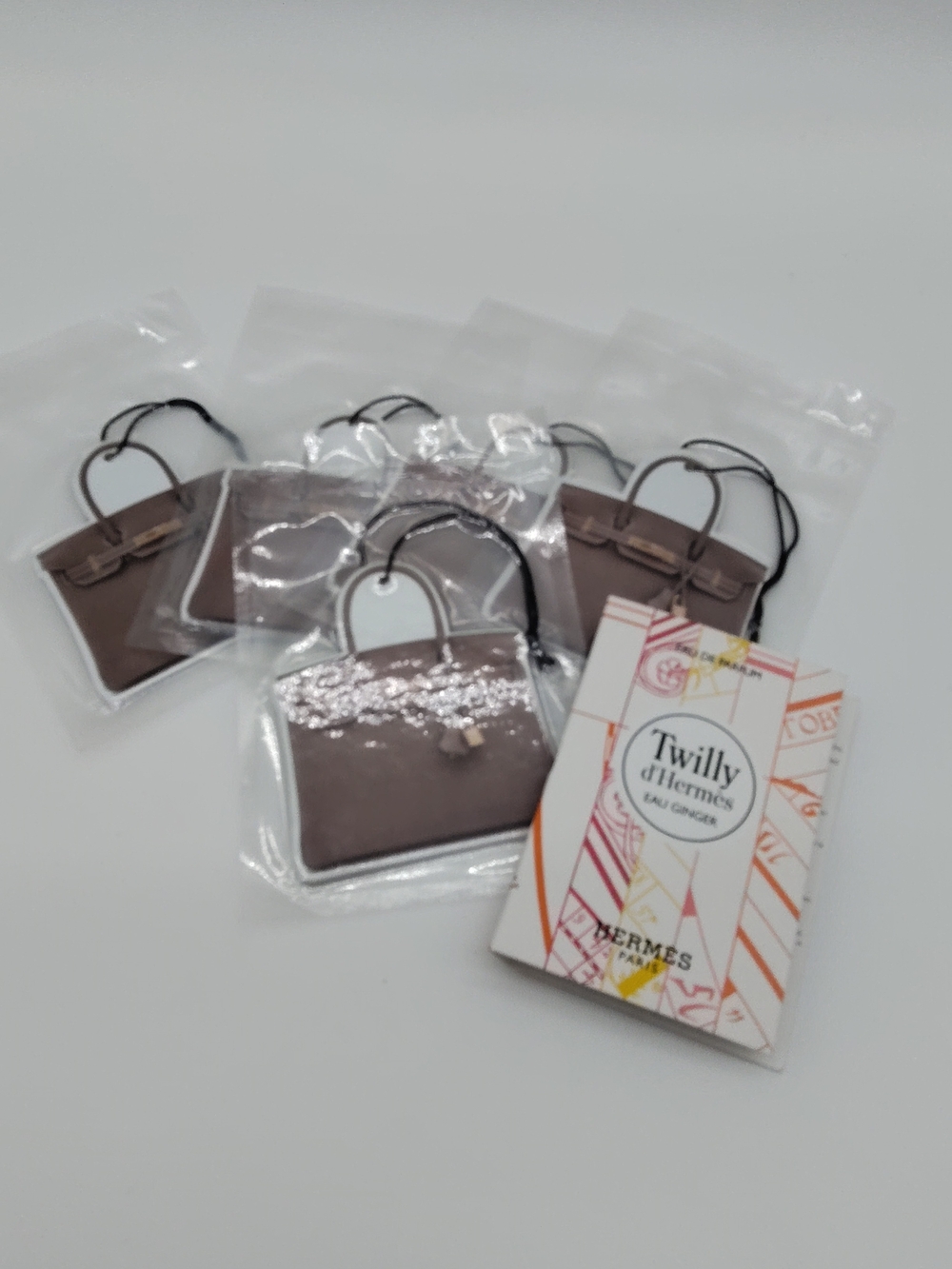 Birkin Bag Air Freshener Set of 5 + Twilly d'Hermès Sample NIP